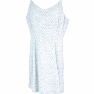 Banana Republic Y2K Geometric Midi Dress Sz 12 Petite New